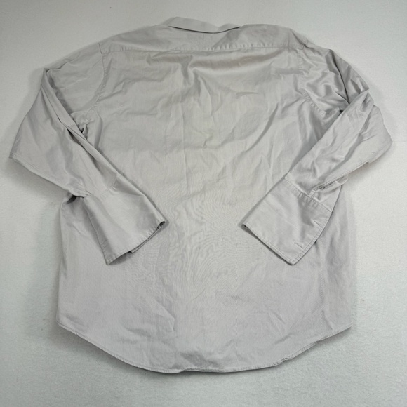 Brooks Brothers Button Up Shirt Mens Size 17 1/2 X 34 Light Grey Collard - Picture 2 of 9
